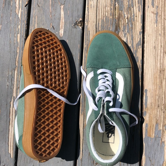 vans old skool duck green